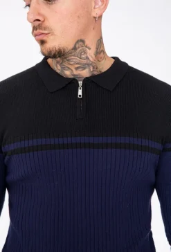 Pull léger avec col classique zippé