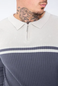 Pull léger avec col classique zippé