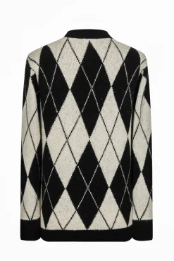 Pull maille à motif losange