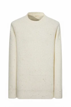 Pull maille cotelée effet chiné
