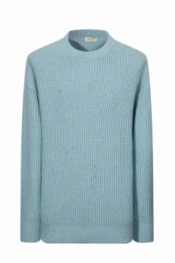 Pull maille cotelée effet chiné