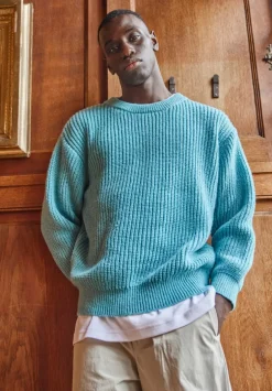 Pull maille épaisse cotelée