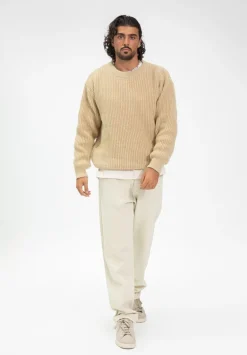 Pull maille épaisse cotelée