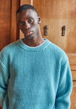 Pull maille épaisse cotelée