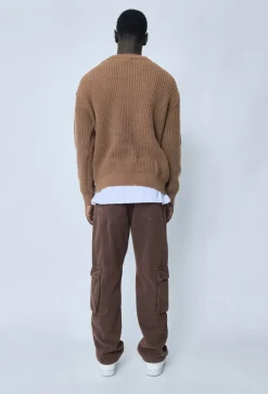 Pull maille épaisse cotelée
