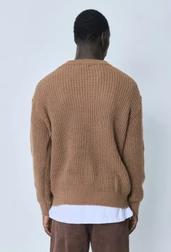 Pull maille épaisse cotelée