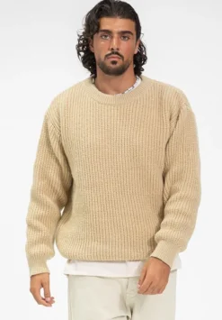 Pull maille épaisse cotelée