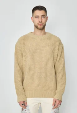 Pull maille épaisse cotelée