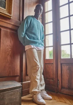 Pull maille épaisse cotelée