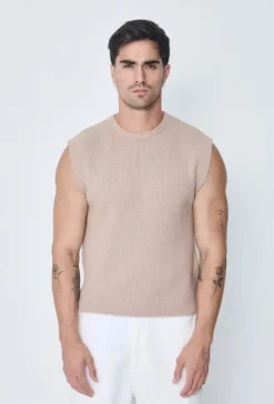 Pull maille sans manches