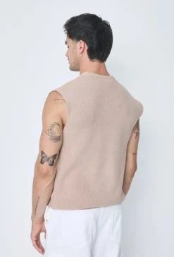 Pull maille sans manches