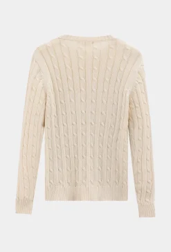 Pull tréssé avec col rond