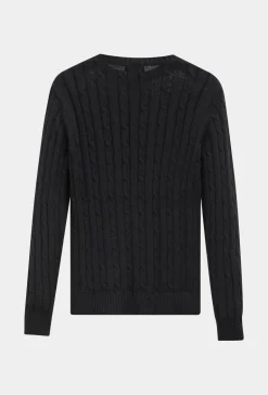 Pull tréssé avec col rond