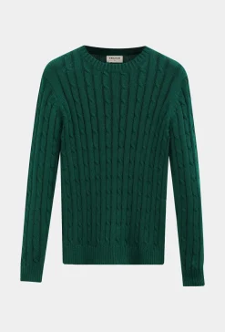 Pull tréssé avec col rond