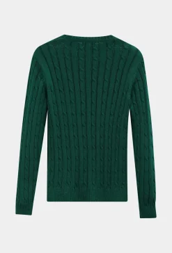 Pull tréssé avec col rond