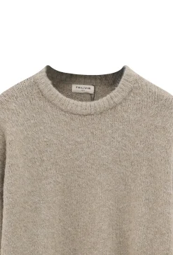 Pull uni à col rond