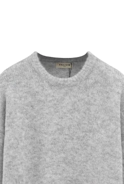 Pull uni à col rond