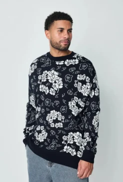 Pull uni imprimer fleur