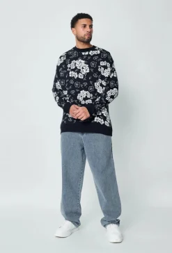 Pull uni imprimer fleur