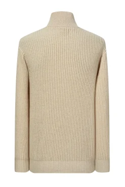 Pulls maille à col montant zippé