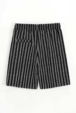 Short à rayures