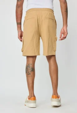 Short cargo droit uni