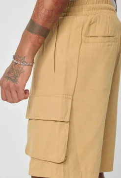 Short cargo droit uni