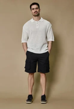 Short cargo droit uni