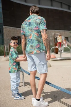 Short cargo toile