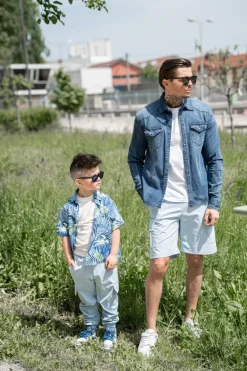 Short cargo toile