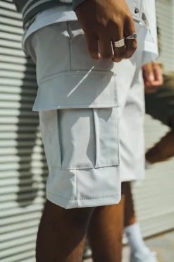 Short cargo toile