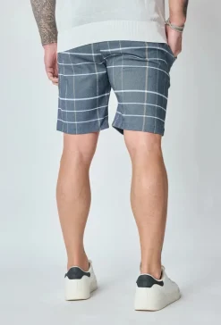 Short chino à carreaux