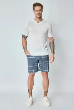 Short chino à carreaux