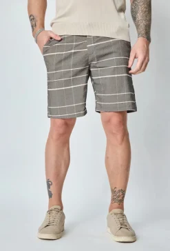 Short chino à carreaux