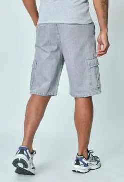 Short en jean oversize cargo