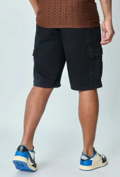 Short en jean oversize cargo