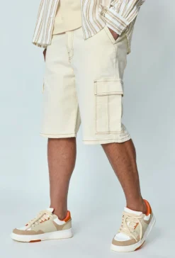 Short en jean oversize cargo