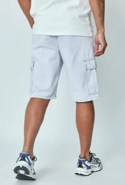 Short en jean oversize cargo