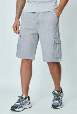 Short en jean oversize cargo