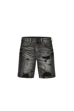 Short jean déchiré légèrement stretch