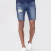 Short jean stretch déchiré