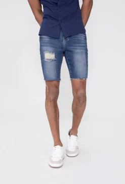 Short jean stretch déchiré