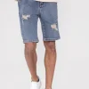Short jean stretch déchiré