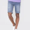 Short jean stretch déchiré