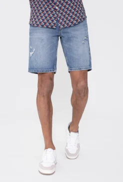 Short jean stretch déchiré