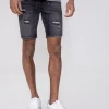 Short jean stretch déchiré