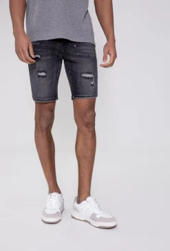 Short jean stretch déchiré
