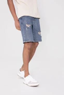 Short jean stretch déchiré