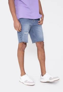 Short jean stretch déchiré
