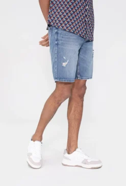 Short jean stretch déchiré